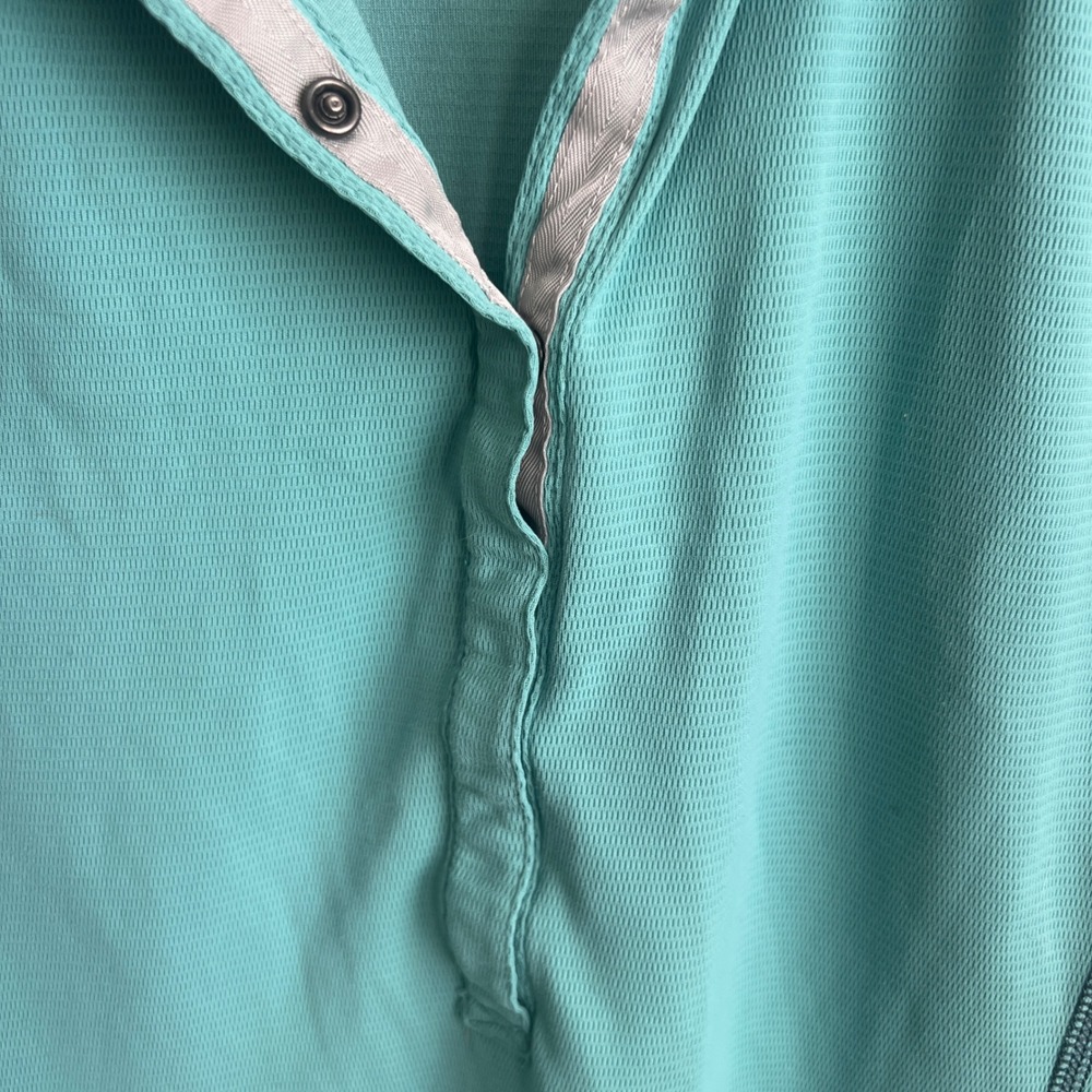 Columbia Titanium Omni-Shade Polo Shirt Womens Medium Teal Green Short Sleeve - Picture 4 of 11